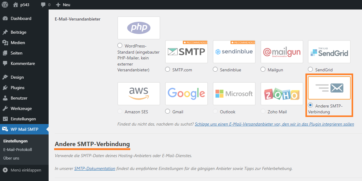 Wie konfiguriere ich den EMailVersand in WordPress richtig?