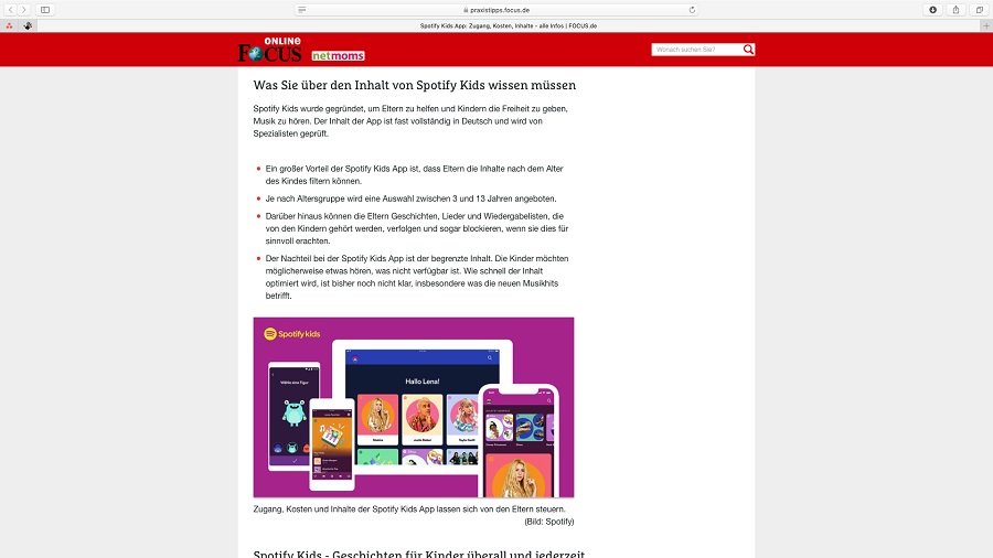 Spotify-Kids ist nun in der Beta-Version in Deutschland verfügbar.