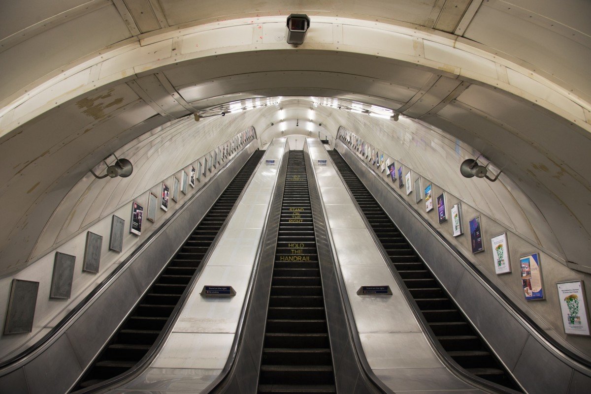 Rolltreppe Bild eines Fahrstuhls