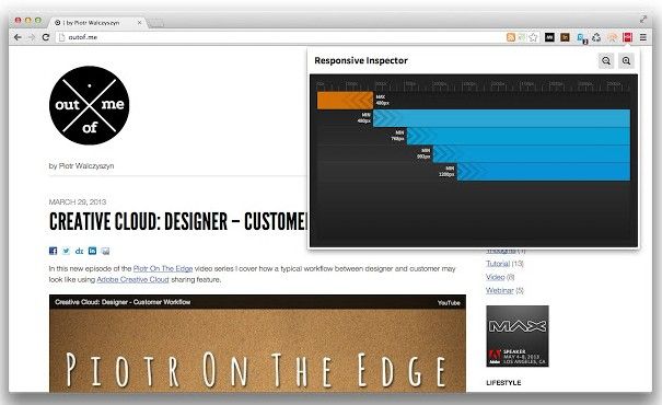 „Responsive Inspector” überwacht deine Media-Queries