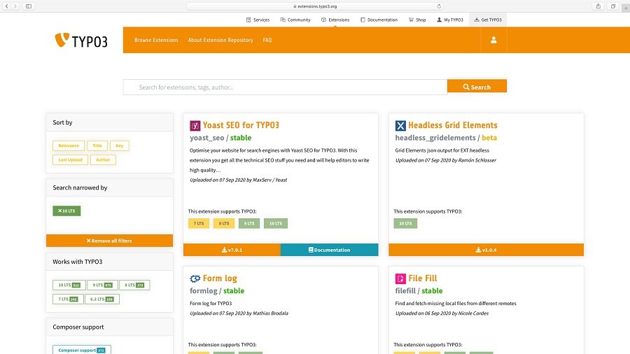 TYPO3 Extension Repository