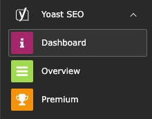 Yoast SEO Menueansicht Typo3 Screenshot der Yoast SEO Menueansicht in Typo3