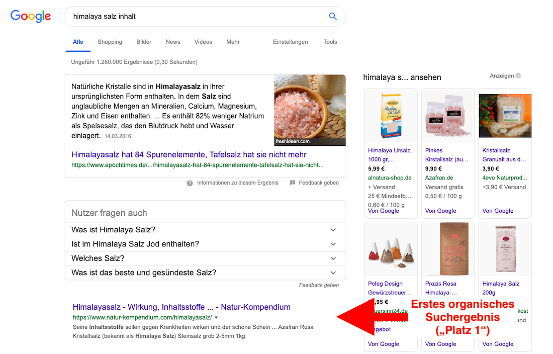 Google Suche Featured Snippets – Googles Platz 0