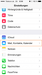 iPhone Einstellungen