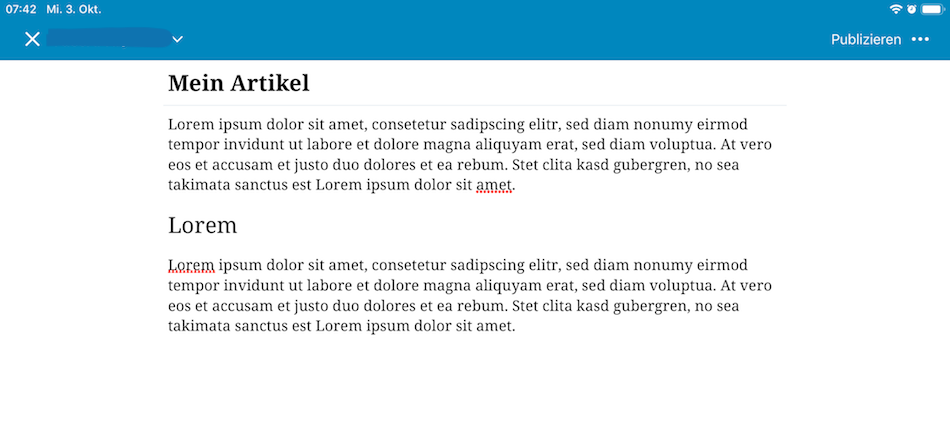 WordPress per App-Steuerung