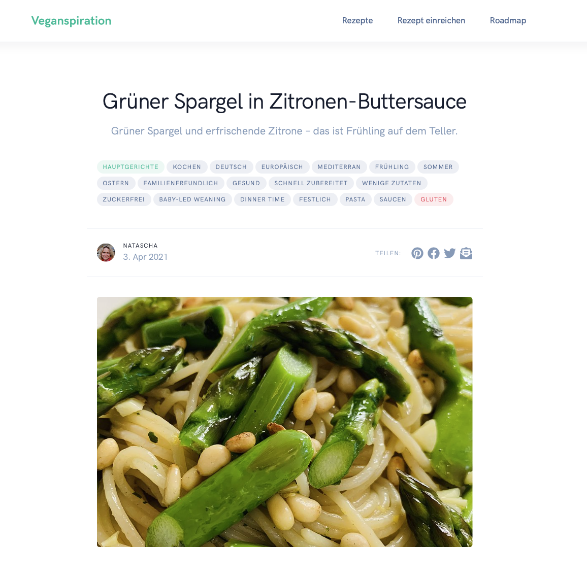 Rezept Grüner Spargel in Zitronen-Butter-Sauce