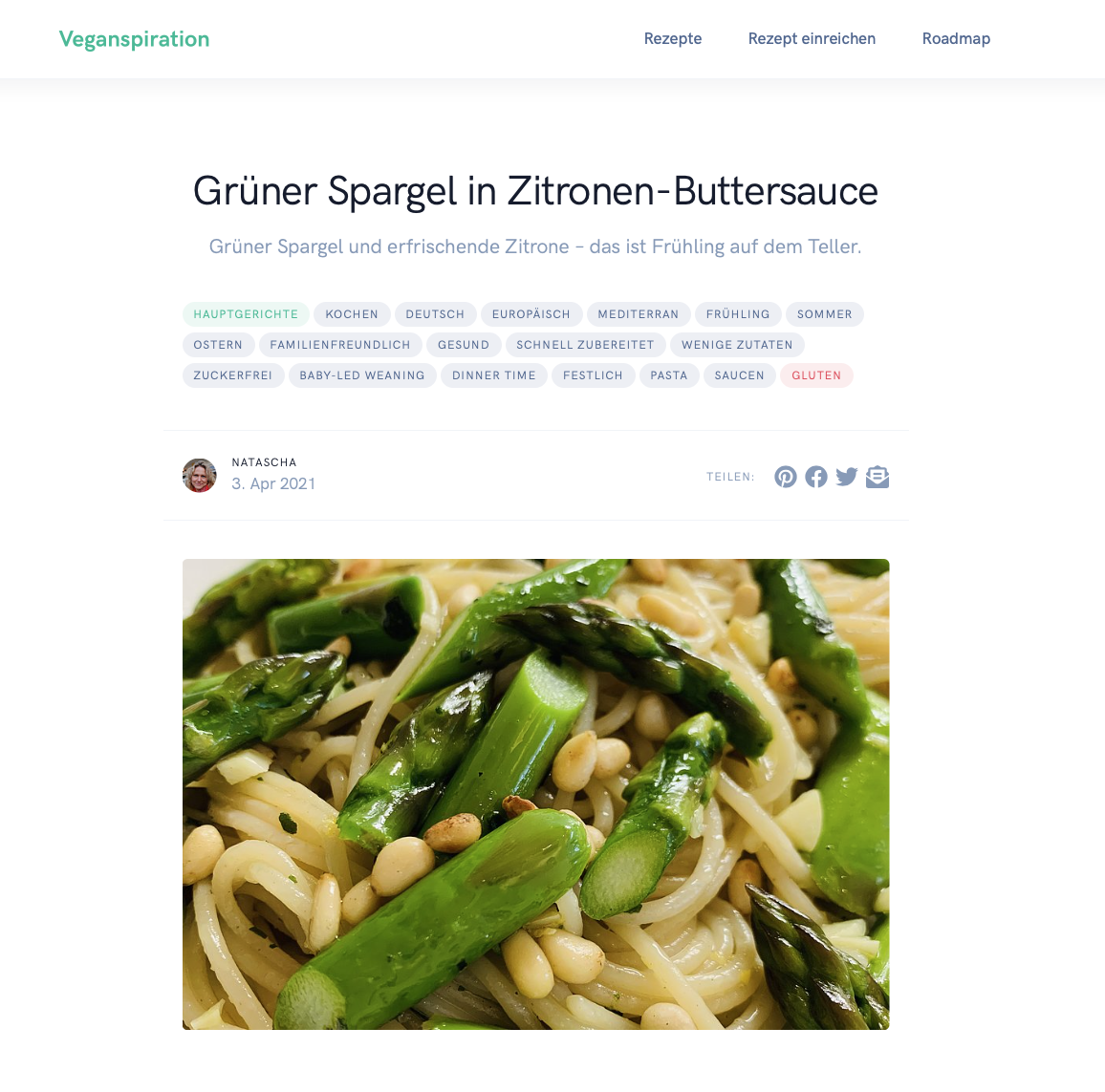 Rezept Grüner Spargel in Zitronen-Butter-Sauce Rezept Grüner Spargel in Zitronen-Butter-Sauce