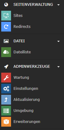 Mittwald Softwaremanager TYPO3 Hauptnavigation