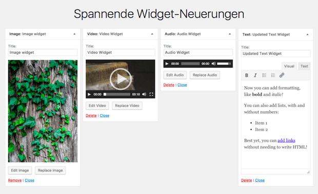WordPress Widgets text-widget