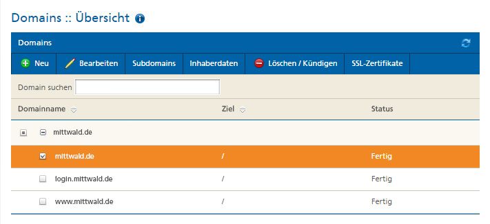 Domainverwaltung DNS-Editor Domainverwaltung: Einfach Änderungen an euren Domaineinstellungen vornehmen
