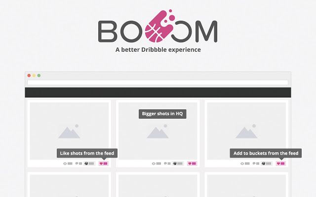Boom verbessert die UI von Dribbble.