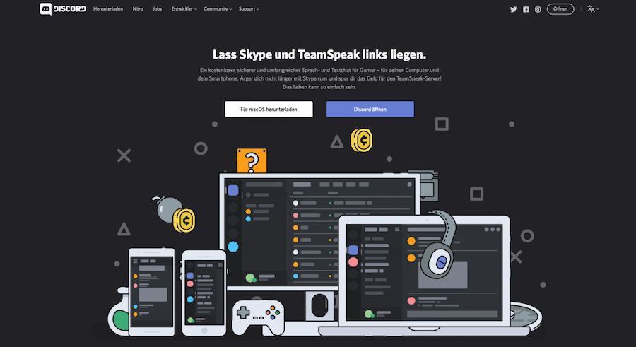 Discord Discord ist im Homeoffice nützlich, um mit Kollegen zu schreiben oder eine Videokonferenz zu halten.