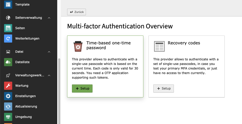 Multi-Fakator-Authentifizierung