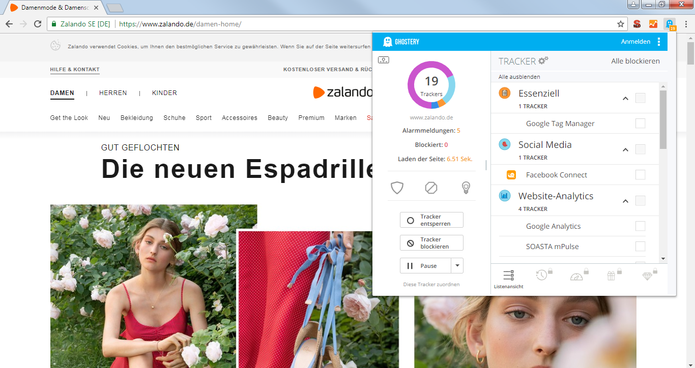 ghostery tracker erkennen