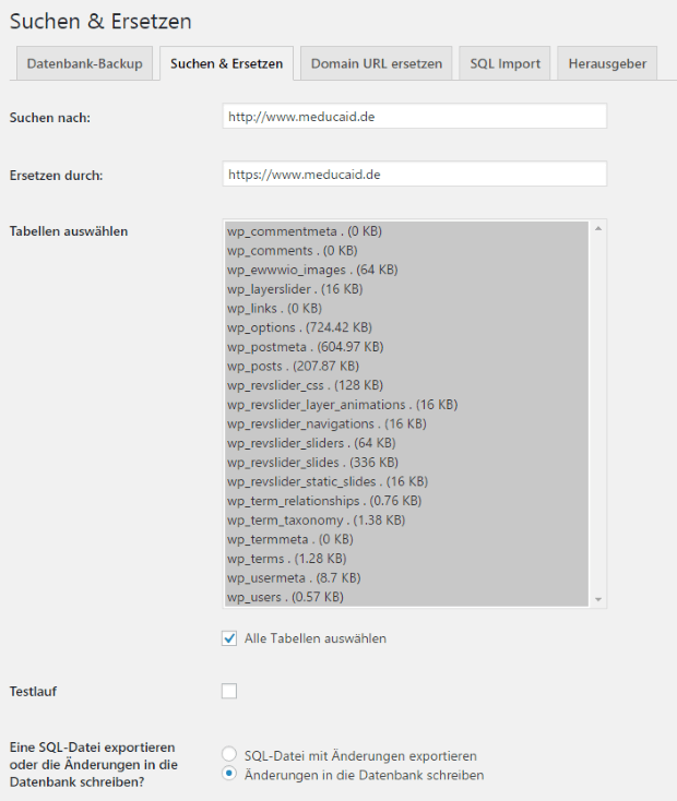 URL in WordPress ersetzen url in wordpress ersetzen search and replace plugin