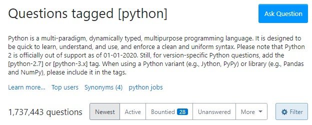 Screenshot Stack Overflow