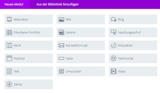 Modulübersicht Dvi wordpress module