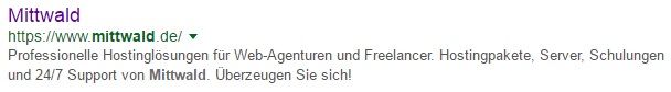 Blog Artikel Meta-Description und Meta-Title von Mittwald