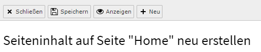 Mittwald Softwaremanager TYPO3 Speichern-Leiste