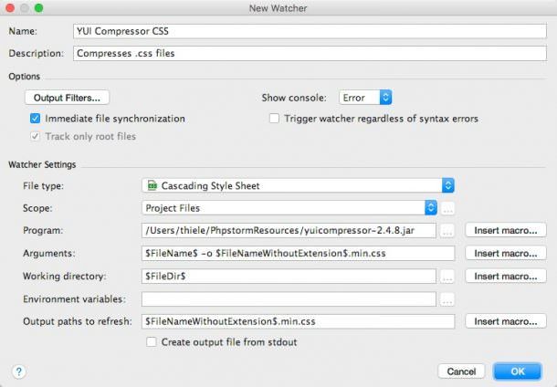 Php-Strom TYPO3 Screenshot file-watcher
