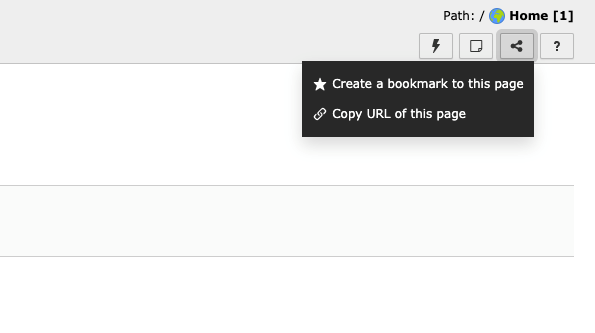 TYPO3 URL teilen