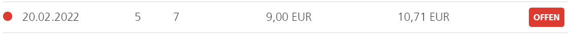 Mahnstufe Mahnstufe