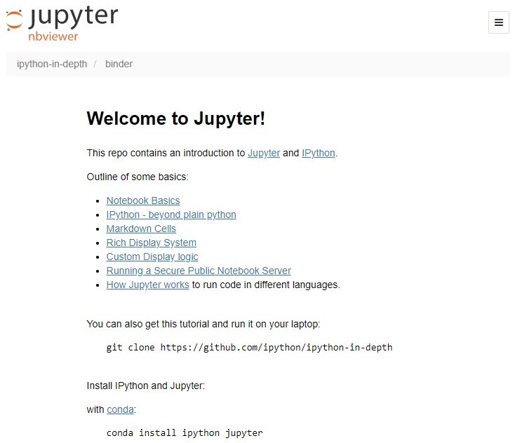 Screenshot aus Jupyter