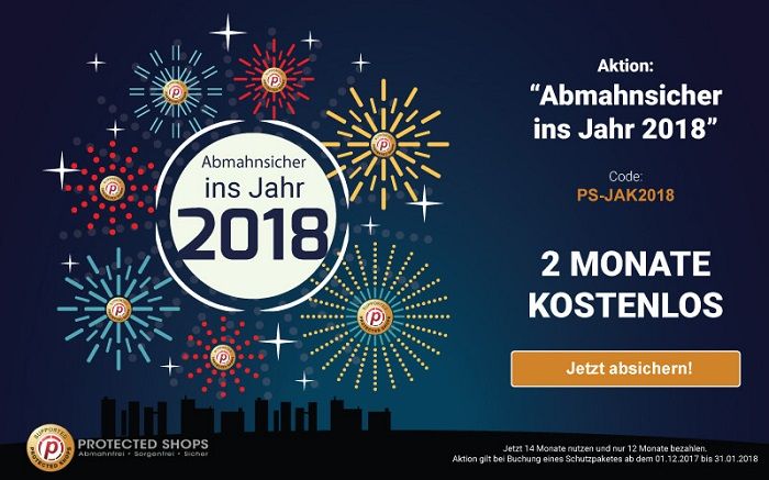 protectedshops Aktion abmahnsicher ins jahr 2018 zwei monate kostenlos