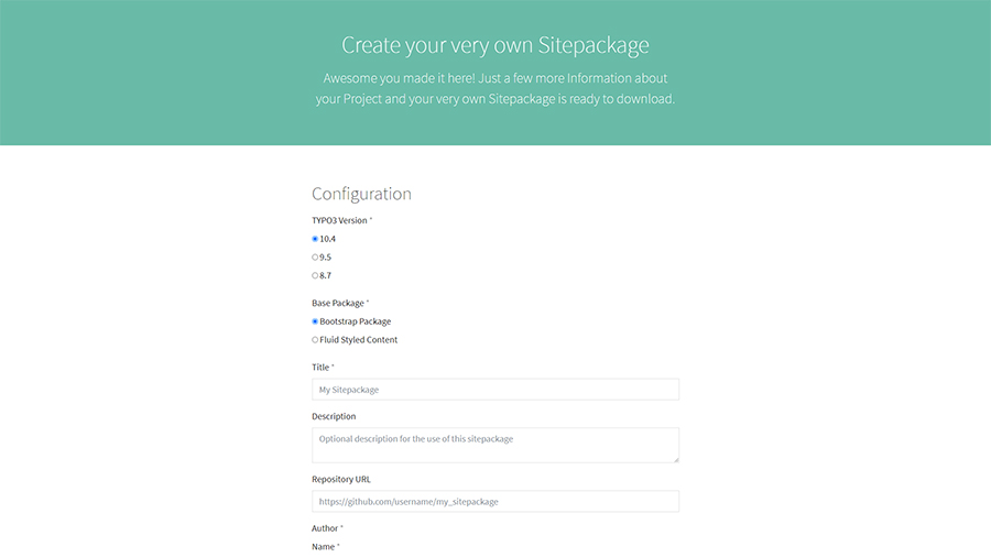 Startseite Sitepackage Startseite Sitepackage