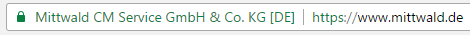 SSL Zertifikat SSL-Zertifikat mit Betreiberhinweis
