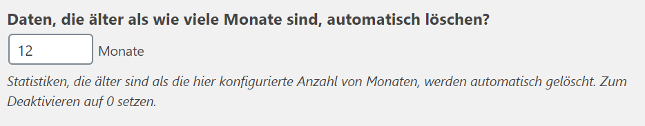 Daten werden nach einem selbst bestimmten Intervall gelöscht.