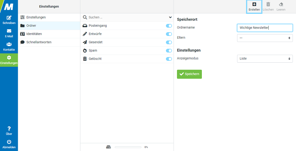 Webmailer Ordner Webmailer Ordner