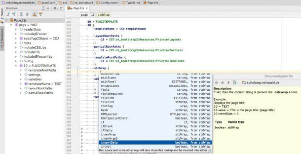 Php-Strom TYPO3 Screen phpStorm