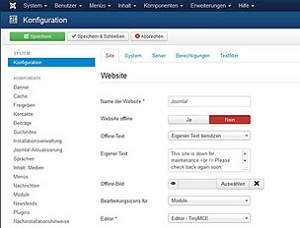Joomla Backend