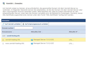 Varnish Domainverwaltung
