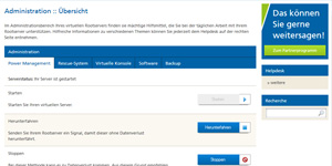 Virtual Rootserver - Power Management