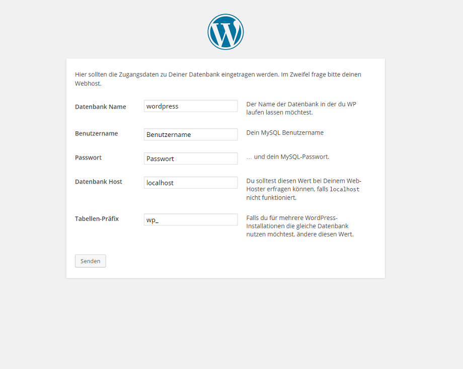 WordPress installieren - Mittwald