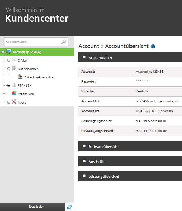 Mittwald Kundencenter