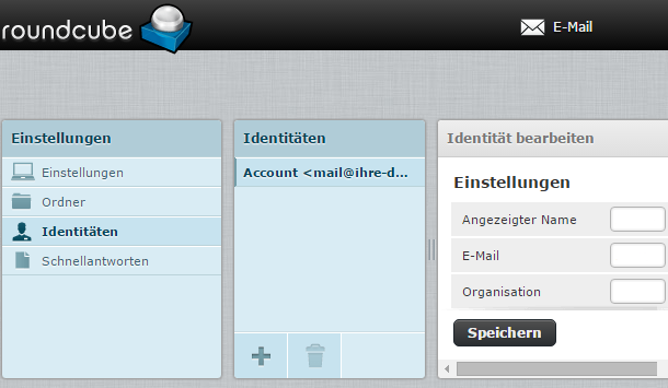 Einstellungen Webmailer