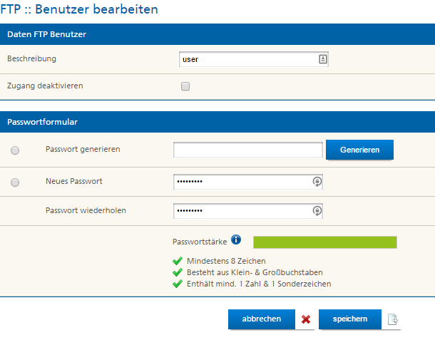 Kundencenter Rechte und Einstellungen bearbeiten
