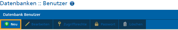Wie richte ich einen weiteren Datenbankbenutzer ein