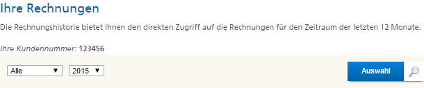 Mittwald Kundencenter Rechnungen