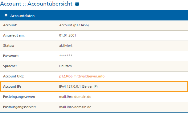 Wo sehe ich meine IP-Adresse Mittwald Kundencenter